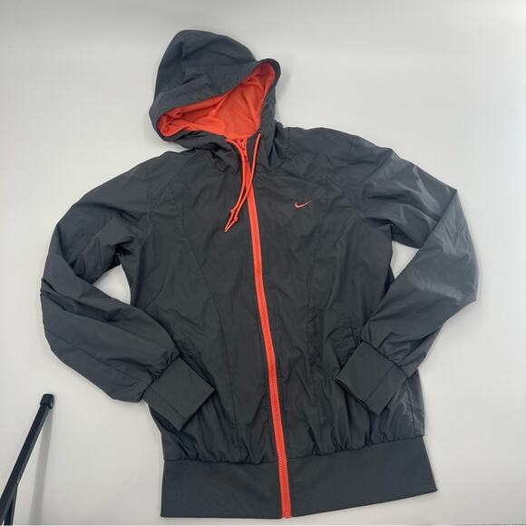 Nike Jackets & Blazers - Nike Women’s Gray Orange Windbreaker Jacket